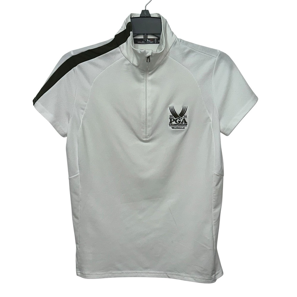 2014 PGA Ralph Lauren RLX Shirt Womens Small 1/4 Zip Mock Neck Golf Top White